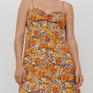 H&M Divided Ladies Floral Print Spaghetti Strap Mini Sundress